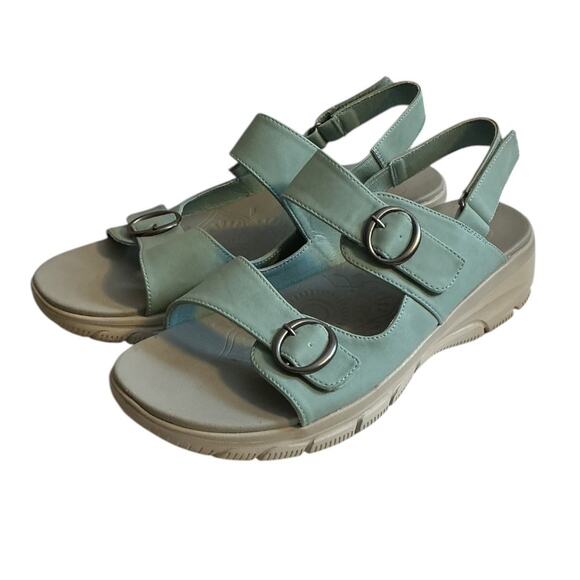 Skechers Easy Going SZ 11 Adjustable Vegan Sandals Certified Charm Aqua YogaFoam - Picture 9 of 13